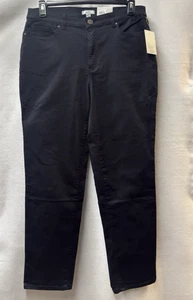 Croft Barrow $ 40 schwarz Bauch Kontrolle Stretch kurvig gerade Jeanshose Damen 14 R - Bild 1 von 8