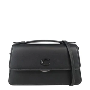 Coach Damen Tasche Umhängetasche Schwarz Leder Ledertasche Crossbody Bag Klein - Bild 1 von 7