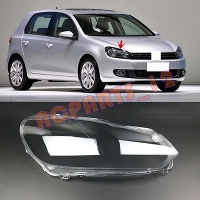 For Volkswagen Golf 6 2008-2013 Right Side transparent Headlight Lens PC+Glue - Imagem 1 de 4