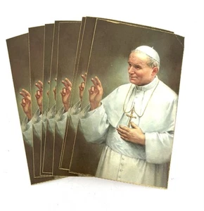 LOTE de 8 tarjetas de oración polacas efímeras católicas de colección - Papa Juan Pablo II - - Imagen 1 de 5