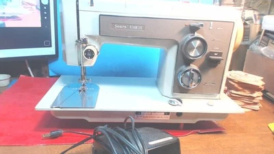 Vintage-SEARS-KENMORE-Mo.158.17300-Sewing Machine-Runs by foot pedal--Nice clean - Image 1 of 4