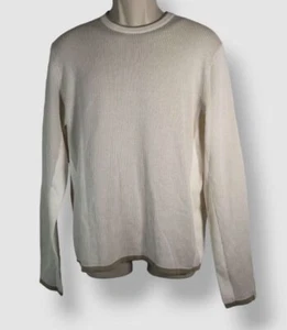 Rag & Bone Men's Beige Harvey Striped Crewneck Sweater Size M - Picture 1 of 7
