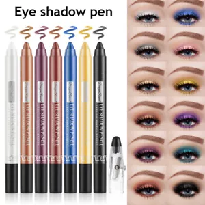 12Color Highlighter Eyeshadow Pencil Waterproof Glitter Matte Eye Shadow Makeup^ - Picture 1 of 21