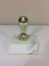 Vintage 1980s Mens or Boys Soccer Trophy Gold 4" Tall Very Nice Condition