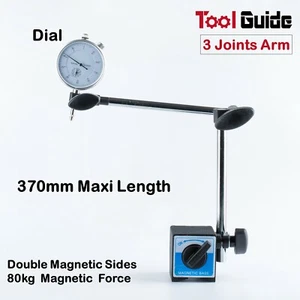 0-10mm Dial Indicator Gauge 3D 3 Joints Magnetic Base Holder 320mm Long Arm 80kg - Picture 1 of 6