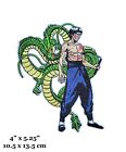 Dragon Ball Z Anime Shenron Dragon And Bruce Lee Embroidered Iron On Patch