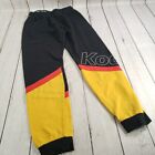 Kodak Logo Retro Sweats Jogger Pants Activewear Black Yellow Color Block Small