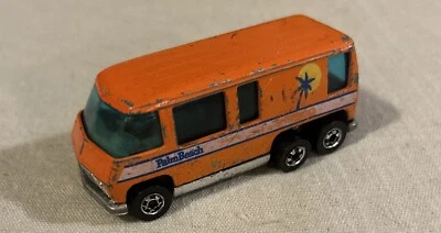 VTG Hot Wheels Blackwall GMC Motor Home Palm Beach 1976 Orange Enamel Hong Kong - Image 1 of 4