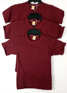 VINTAGE Russell Athletic Boys S Maroon 100% Cotton T-Shirts - Lot of 3 - Picture 1 of 7