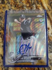 2018 Juan Minaya Topps Chrome Update Rookie Gold Wave Autograph RC Auto /50