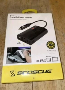 Scosche 130W Portable Power Inverter Black New - Picture 1 of 5