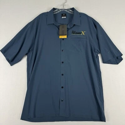 Nike Microsoft Flight Simulator X Camisa Abotonada Para Hombres Grande Azul Manga Corta Foto 1 de 4