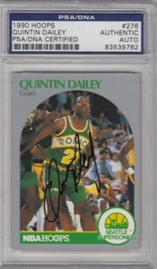 Quintin Dailey Seattle Supersonics 1990 Hoops signed Autogramm PSA DNA - Bild 1 von 1
