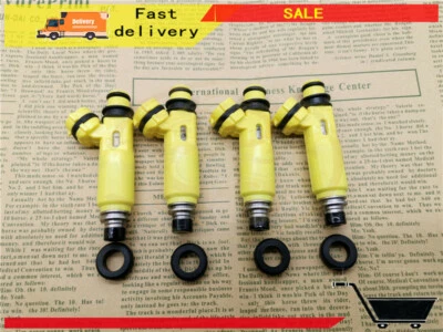 4 PIEZAS NUEVOS INYECTORES DE COMBUSTIBLE AMARILLOS PARA 2004-2008 MAZDA RX-8 195500-4450 REPUESTO Foto 1 de 4