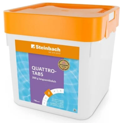 STEINBACH Poolpflege Quattrotabs 200g langsamlöslich, 5 Kg - Bild 1 von 4