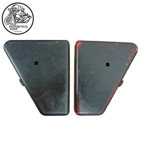 TRIUMPH T120 BSA A65 SIDE PANEL COVER FAIRING LEFT & RIGHT PAIR STEEL - Picture 1 of 16