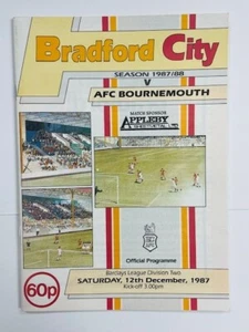 1986/87 BRADFORD CITY V BOURNEMOUTH 12-12-1987 DIVISION 2 - Imagen 1 de 1