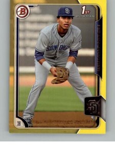 2015 Bowman Gabriel Quintana BP65   San Diego Padres Prospects Yellow