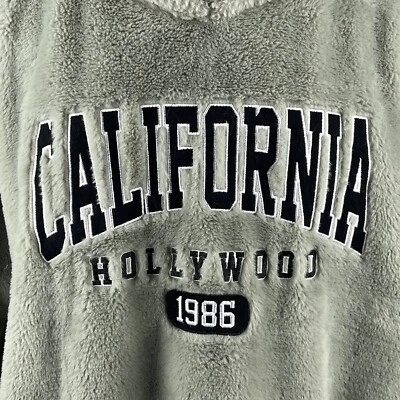 Nuevo Hollywood California Pullover Sudadera con Capucha Para Mujer XL Sherpa Charlotte Russe Suave Foto 1 de 4