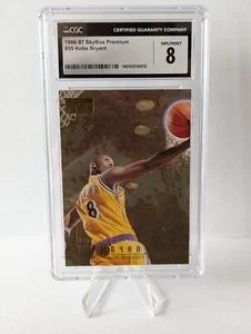 KOBE BRYANT Skybox Premium 1996-1997 ROOKIE Card #55 CGC Grade 8 NM/MINT - Picture 1 of 2