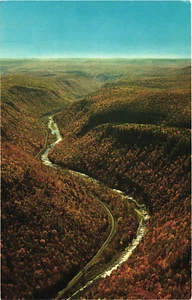 Postcard:  Aerial Shot at Pennsylvania's Grand Canyon - Wellsboro,  PA - USA - Picture 1 of 2