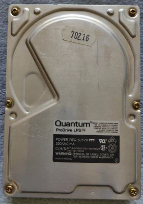 Quantum ProDrive LPS,IDE 3,5 inch Hard disk,Festplate,170mb for retro PC 386,486 - Bild 1 von 4