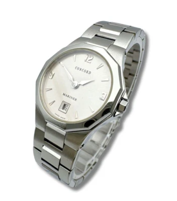 Reloj Concord Mariner 14.E3.1840 esfera blanca plata 27 mm BATERÍA NUEVA Japón BNB Foto 1 de 4
