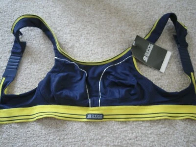 New 30A Shock Absorber sports run bra 5044 blue yellow - Image 1 of 3