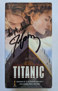 CAJA TITANIC VHS AUTOGRAFIADA FIRMADA POR JAMES CAMERON - Imagen 1 de 6