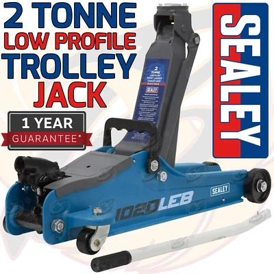 SEALEY 2 Tonne Low Profile Trolley Jack Hydraulic Lift Heavy Duty Car Floor BLUE - Image 1 of 4