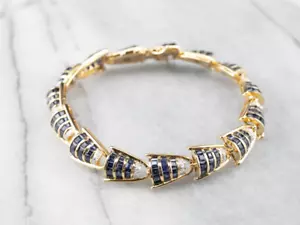 High Quality Sapphire and Diamond Bracelet - Picture 1 of 10