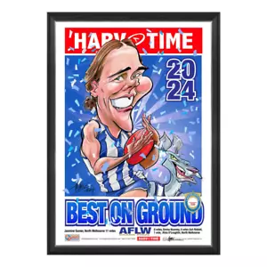 Jasmine Garner, 2024 AFLW Best on Ground, Harv Time Print Framed - Bild 1 von 1
