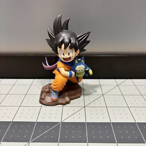 Dragon Ball Z Son Goku Holding Puar Figure Anime DBZ Yamcha Pet Pu’er 4” Plastic - Picture 1 of 17