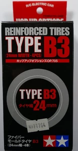 Tamiya Hop Up Options #53705 Reinforced Tires Type B3 24 mm (4 pc) - Picture 1 of 2