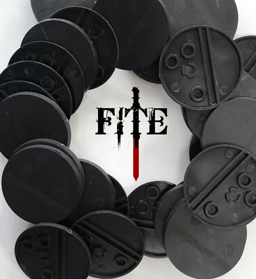 40mm round plastic bases for Infinity Warhammer 40k black base RPG *BRAND NEW*