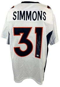 Justin Simmons autographed signed jersey NFL Denver Broncos PSA COA - Picture 1 of 4