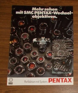 Seltene Werbung vintage PENTAX SMC Wechselobjektive Spiegelreflex-Cameras 1981 - Picture 1 of 1