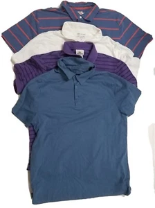 Boys Kids Polo Shirts Purple Blue Stripe Lacoste Banana Republic S/M 14 Bundle - Picture 1 of 12