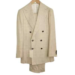Tuta uomo Suitsupply tuta avana doppiopetto pizzo risvolto mezza foderata EU44 UK/US34 - Foto 1 di 14