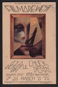 ORIGINAL CARD BILL GRAHAM 224 FILLMORE WEST IT'S A BEAUTIFUL DAY CHUCK BERRY