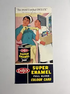 Vintage Dulux Super Enamel Full Gloss Colour Card - 1960's - Picture 1 of 4