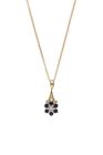 Real Sapphire & Diamond Pendant and Chain Solid 9ct Gold