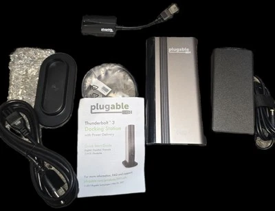 Plugable Thunderbolt 3 Docking Station w/Power Delivery Charging Gray TBT3-UDV - Image 1 of 4
