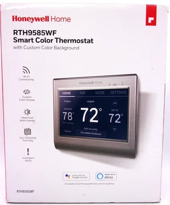 Honeywell Home RTH9585WF1004 Wi-Fi Smart Thermostat - Silver - Image 1 of 2