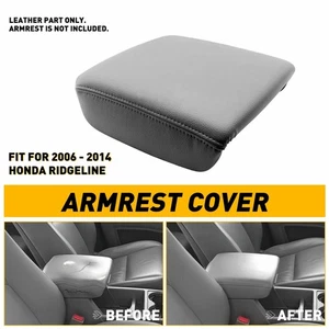 Center Console Leather Armrest Cover For 2006-2014 Honda Ridgeline Gray Covers - Foto 1 di 10