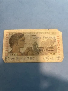 French Somaliland (Djibouti) 1946, 100 Francs, Fair Condition - Picture 1 of 2