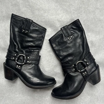 FRYE Carmen Arnés Botas Cortas de Motocicleta para Mujer 5.5 Negro #77372 Western Foto 1 de 4