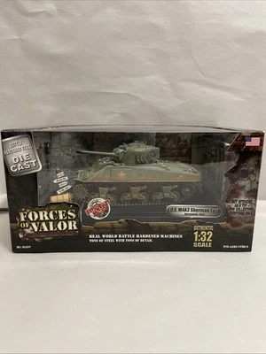  New Forces of Valor U.S. M4A3 Sherman Tank Normandy 1944 1:32 Scale Die Cast - Image 1 of 4