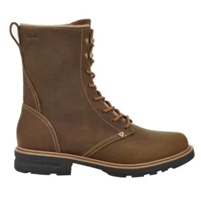 Bota de renda feminina Teva Rowena nova sem caixa, marrom | Tamanho 8 - Imagem 1 de 4