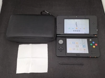 B638 Nintendo new 3DS console Black Japan w/pen case fx - Image 1 of 4